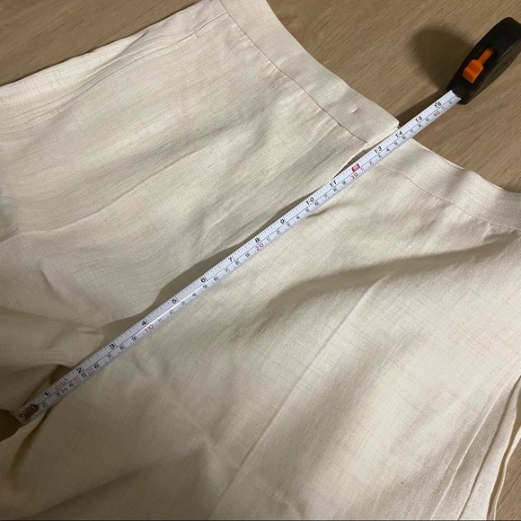 Jil Sander Linen Blend Wide Leg Trousers Off-White Pants - Picture 3 of 8